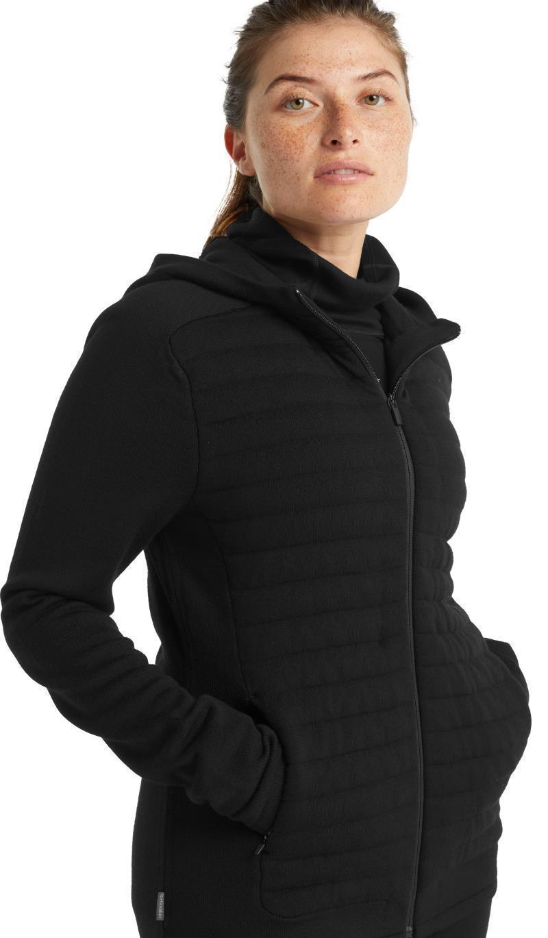 ZoneKnit Insulated LS Zip Hoodie - Womens - Black 2
