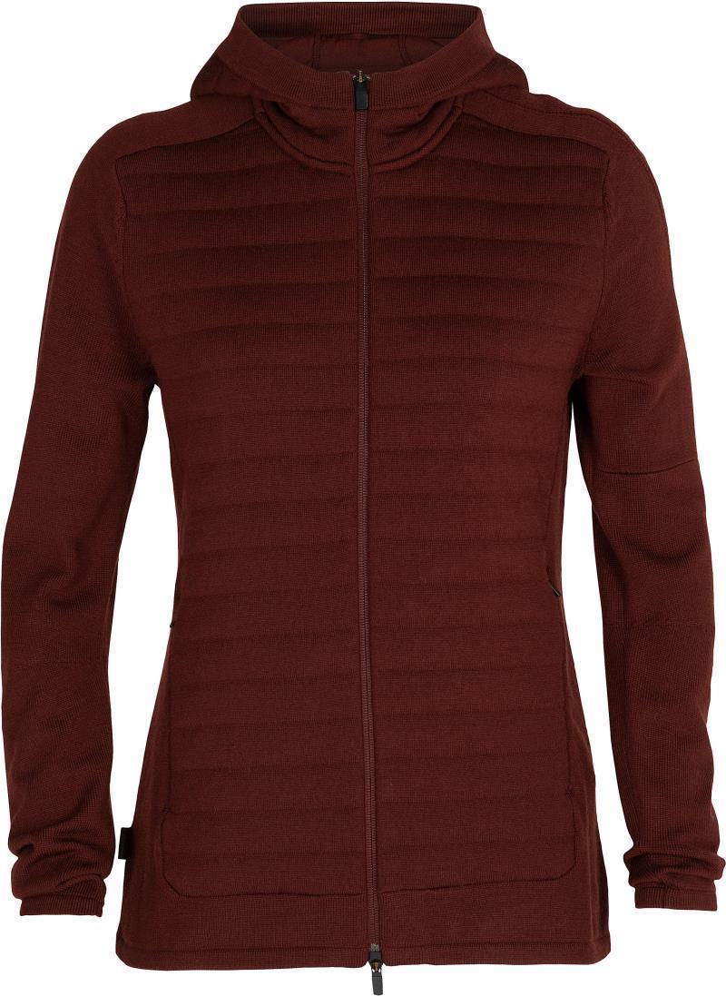 ZoneKnit Insulated LS Zip Hoodie - Womens - Espresso 1