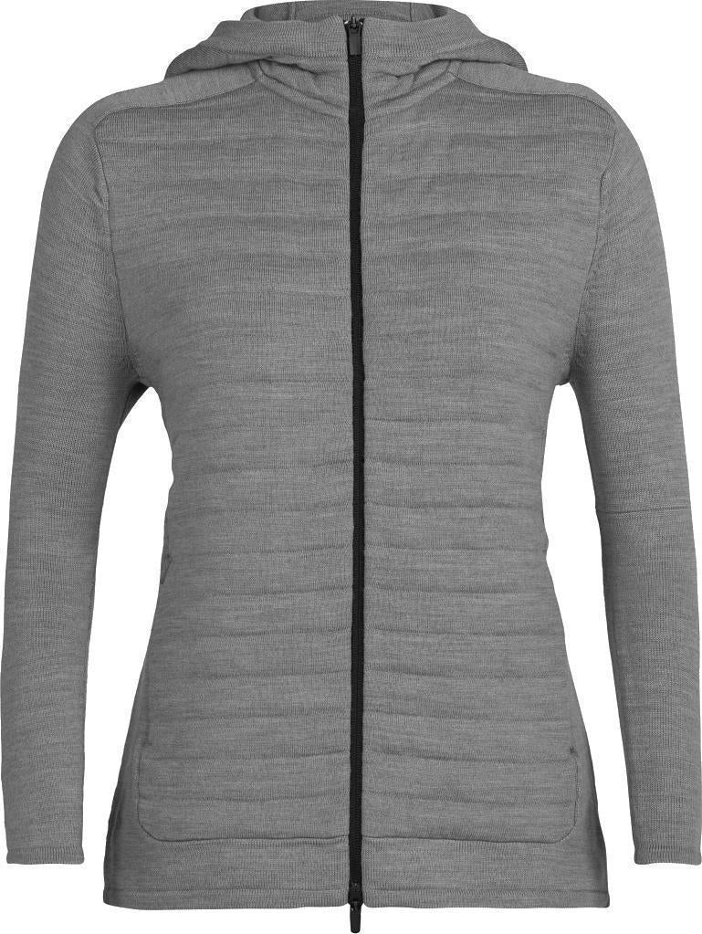 ZoneKnit Insulated LS Zip Hoodie - Womens - Metro Heather / Black 1
