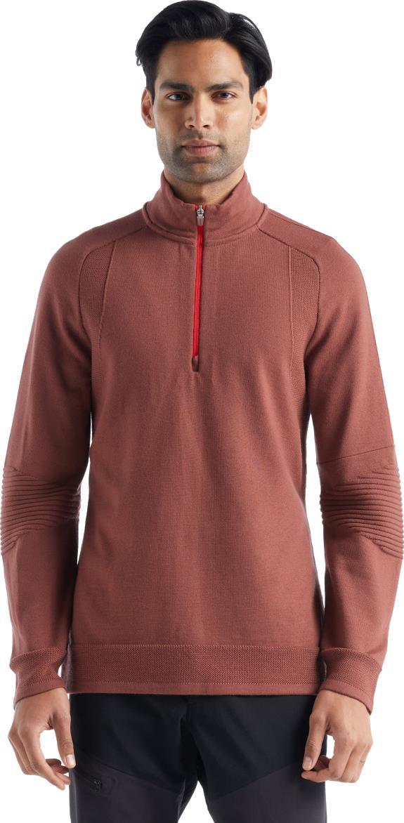 ZoneKnit LS Half Zip - Mens - Grape / Lava 2
