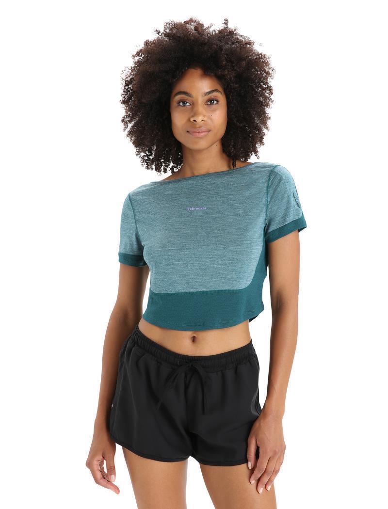 ZoneKnit SS Scoop Back Tee - Womens - Green Glory Heather / Green Glory / CB 3