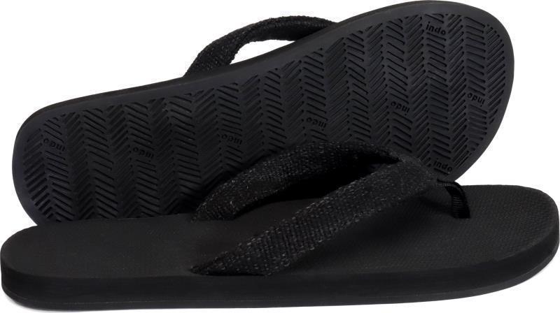 Flip Flops w/ Recycled Pable Straps - Womens - Black / Ketapang 2