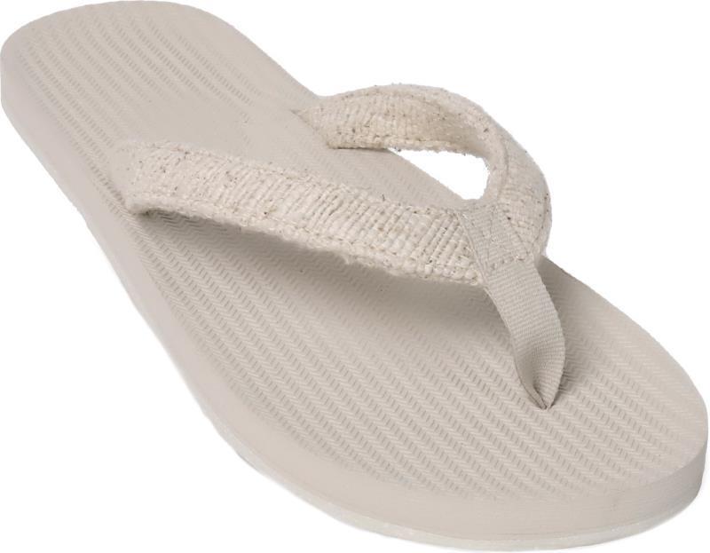 Flip Flops w/ Recycled Pable Straps - Womens - Sea Salt / Natural 1