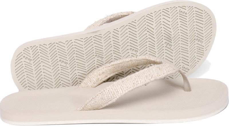 Flip Flops w/ Recycled Pable Straps - Womens - Sea Salt / Natural 2