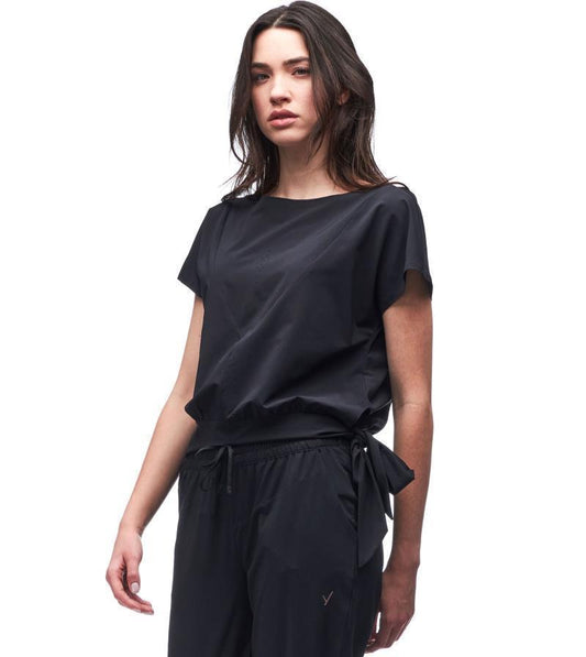 Aleste Cropped Shirt - Womens - Black 1