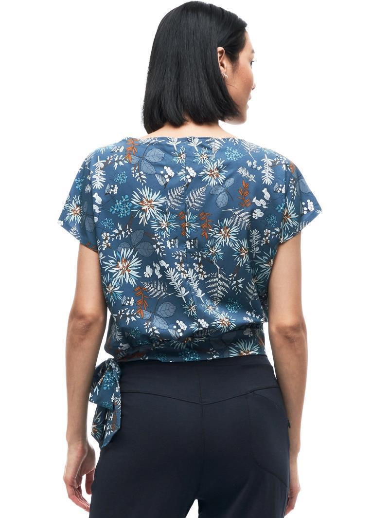 Aleste SS Shirt - Womens - Botanical Deep Sea Print 2