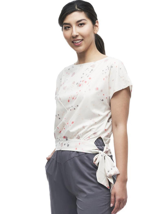 Aleste SS Shirt - Womens - Oat Inksplash Print 1