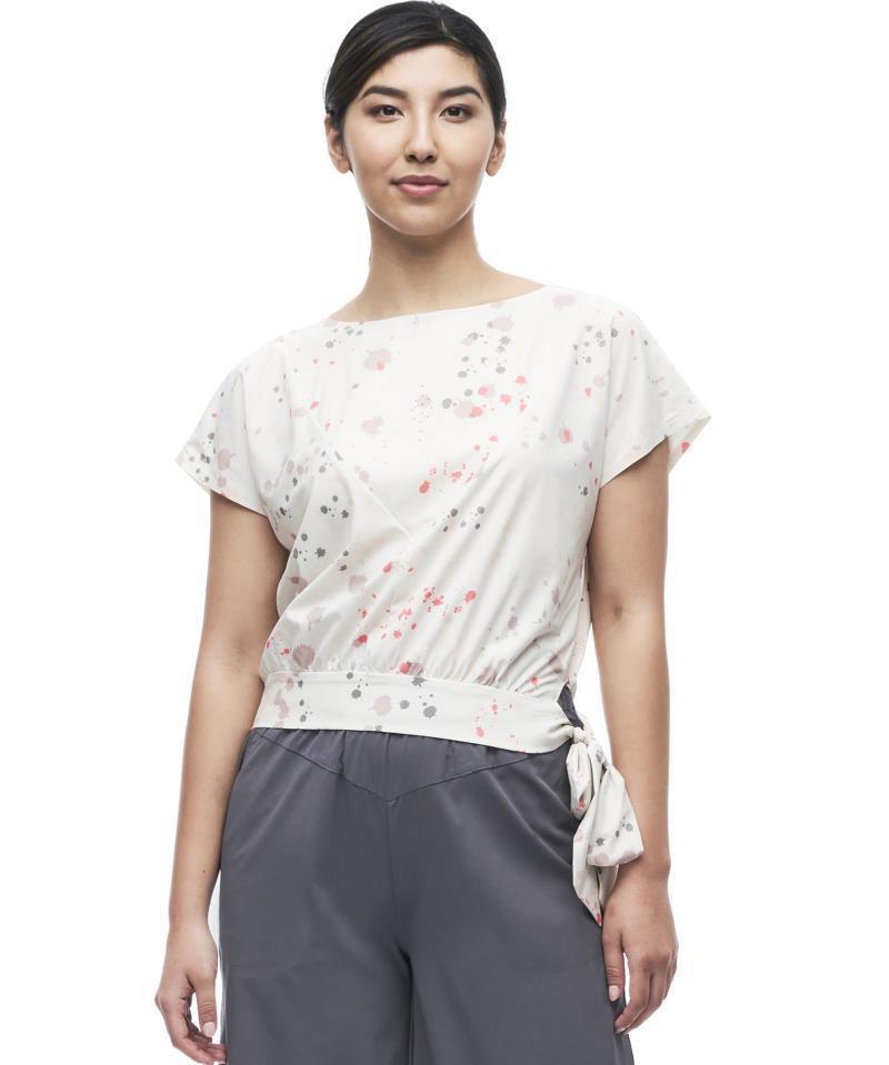 Aleste SS Shirt - Womens - Oat Inksplash Print 2