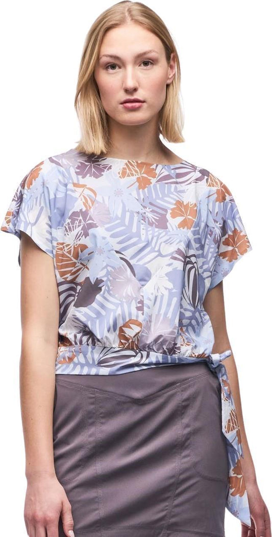 Aleste Top - Womens - Fresh Blue Botanical Print 1