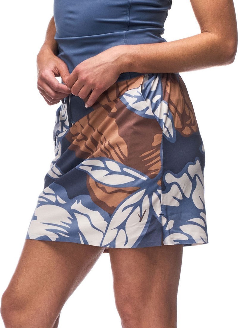 Alokaya Skort - Womens - lagon piwonia print 1