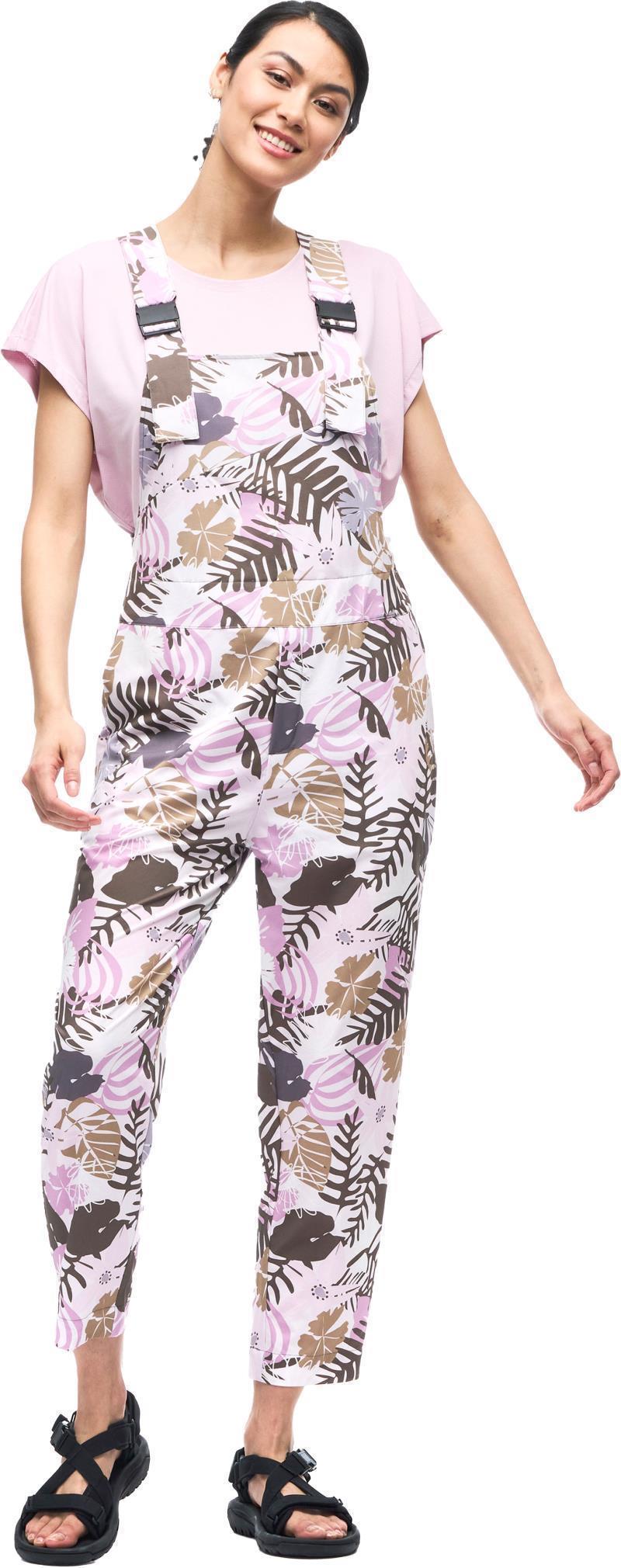 Arin Overalls - Womens - fresh blue botanical print 1