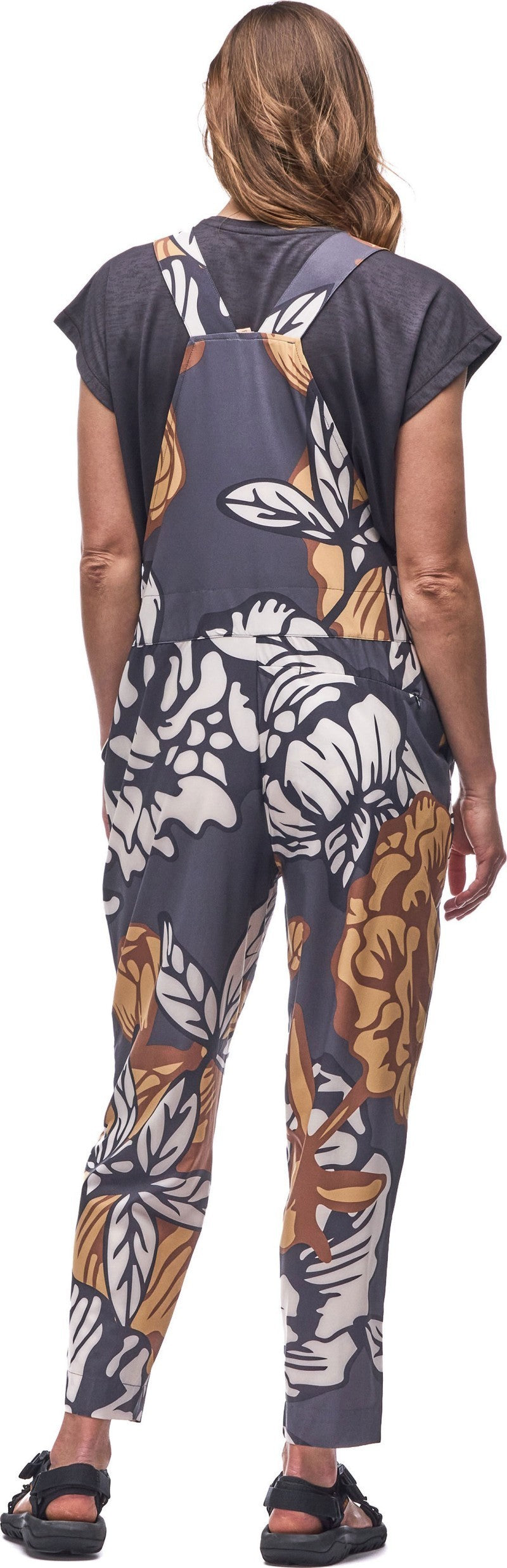 Arin Overalls - Womens - hematite piwonia print 1