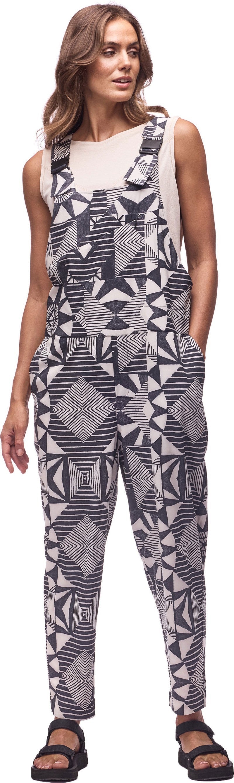 Arin Overalls - Womens - hematite slate print 1
