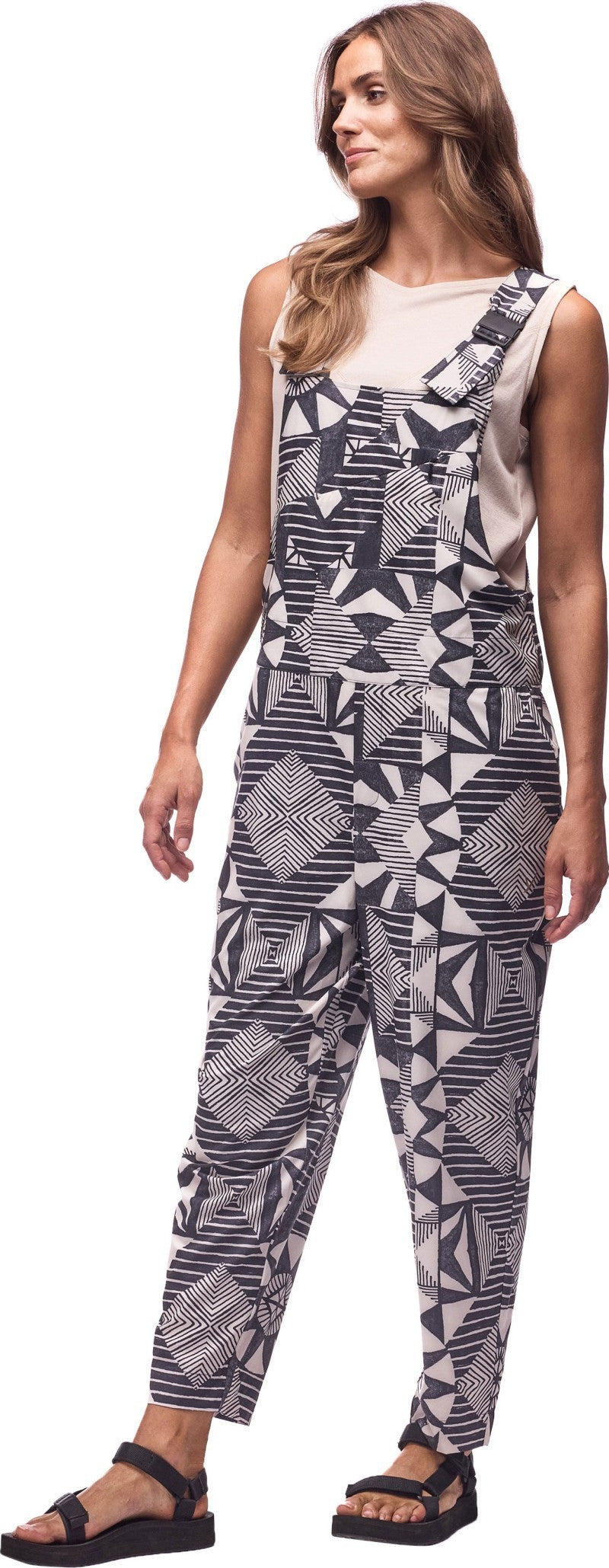 Arin Overalls - Womens - hematite slate print 1