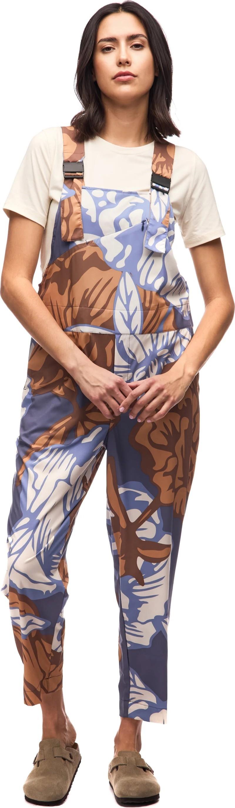 Arin Overalls - Womens - lagon piwonia print 1