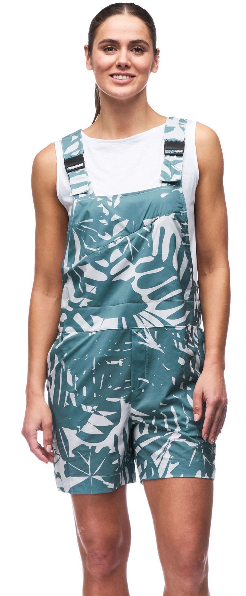 Arin Short Overalls - Womens - Pond Botanical Print 1
