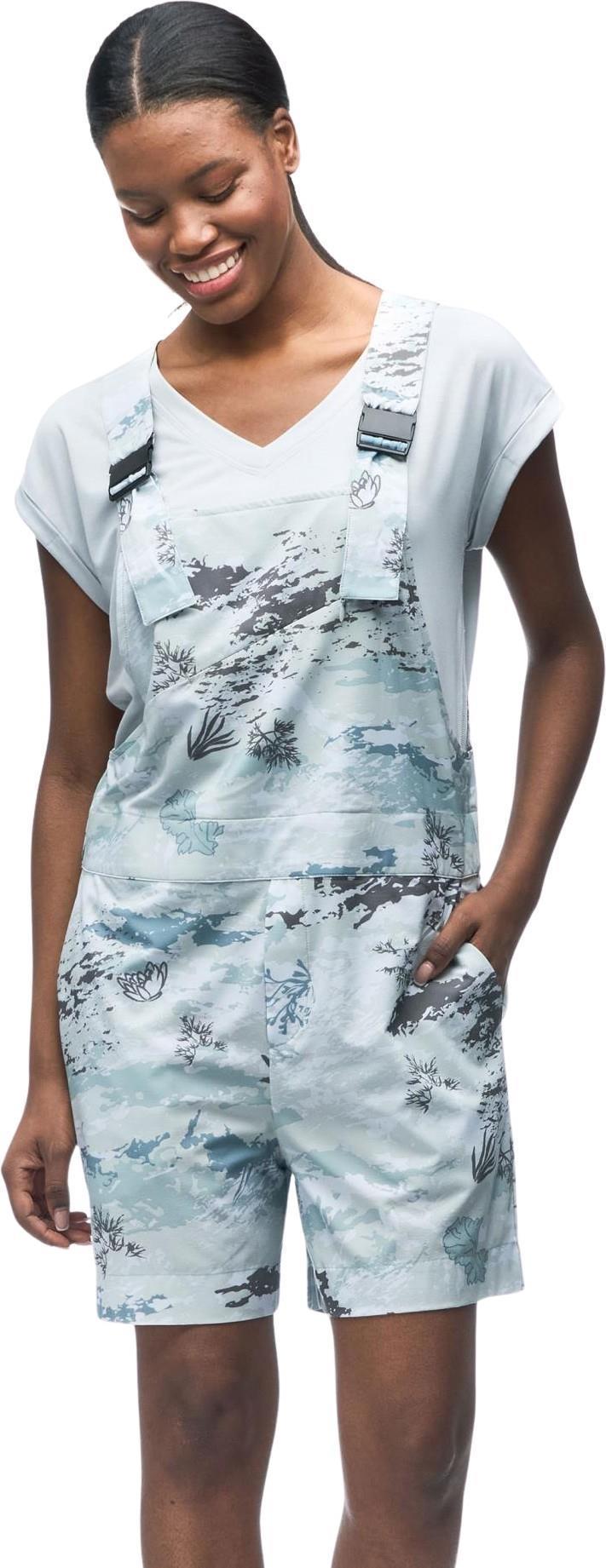 Arin Short Overalls - Womens - Pond Water Print 1