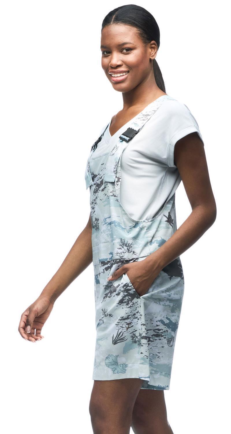 Arin Short Overalls - Womens - Pond Water Print 2