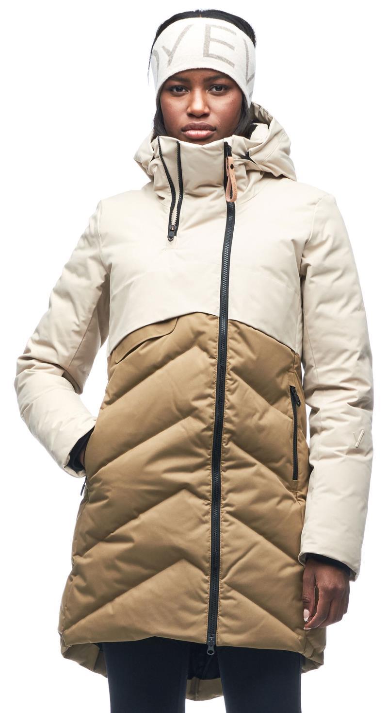 Ayaba III Mid Down Jacket - Womens - Flax / Tatou CB 1