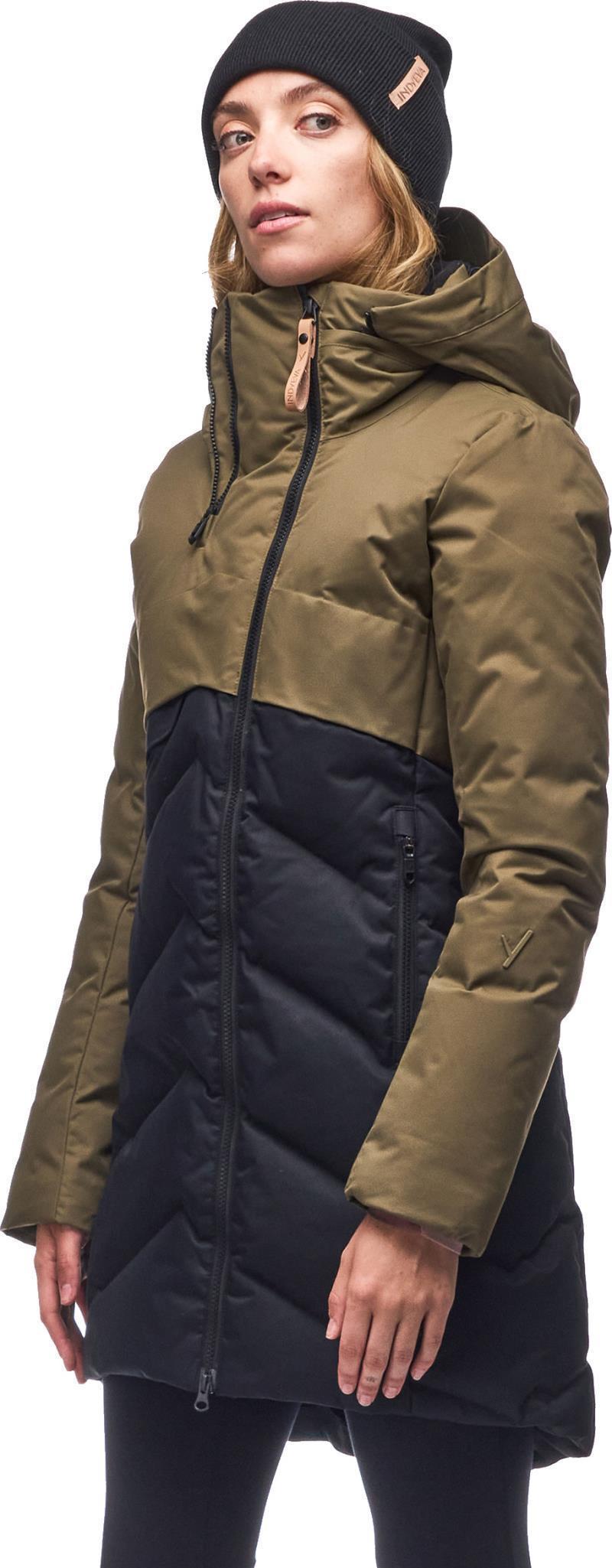 Ayaba III Mid Down Jacket - Womens - dark topaz / black cb 1