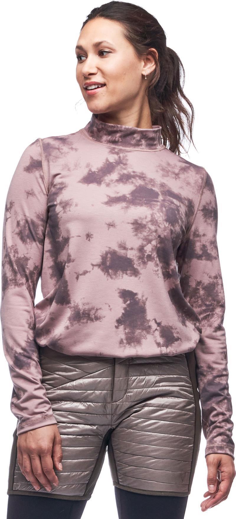 Baris LS Mock-Neck Sweater - Womens - Sepia Rose Tie Dye 1