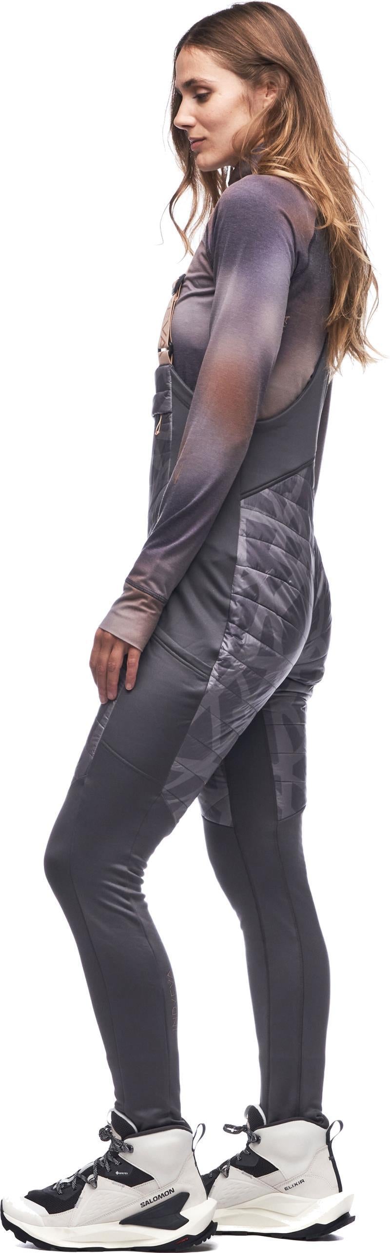 Boon Insulated Fleece Bibs - Womens - Zinc Root / Storm Sky CB 2