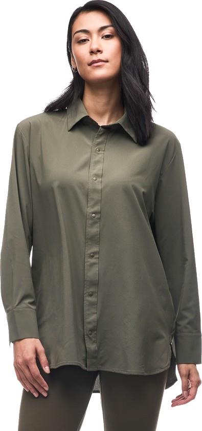 Breezy LS Button Up II - Womens - deep moss 1