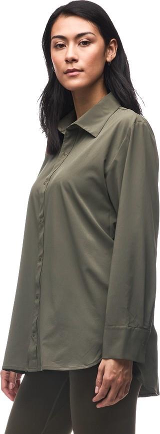 Breezy LS Button Up II - Womens - deep moss 1
