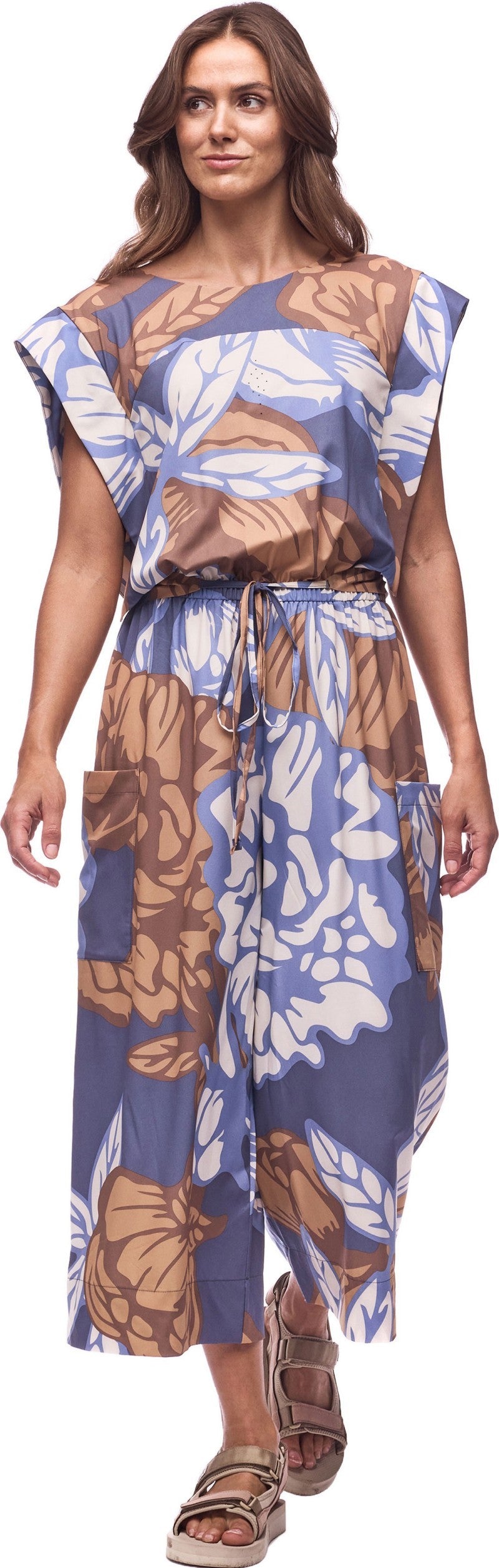 Bryza Jumpsuit - Womens - lagon piwonia print 1