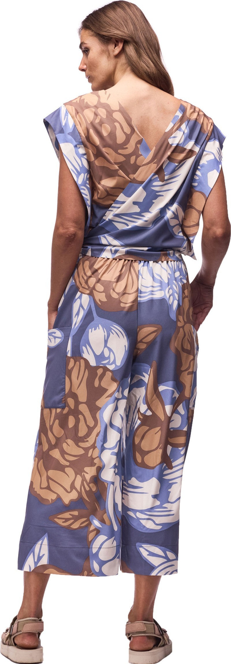 Bryza Jumpsuit - Womens - lagon piwonia print 1