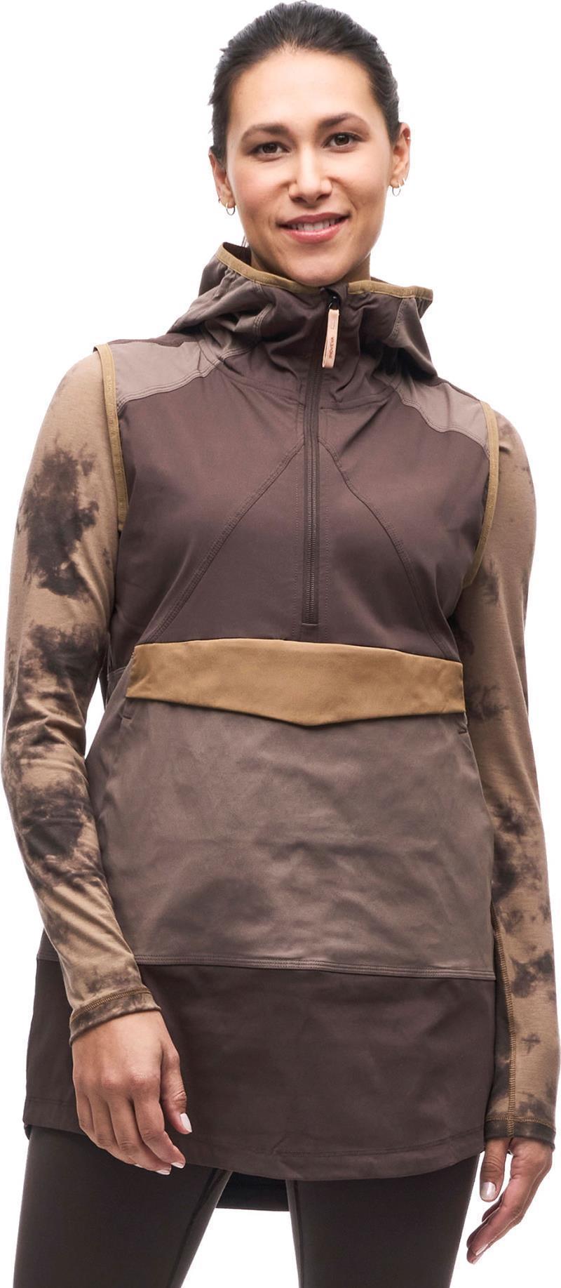 Cangur Hooded Vest - Womens - Peppercorn / Muddy CB 1