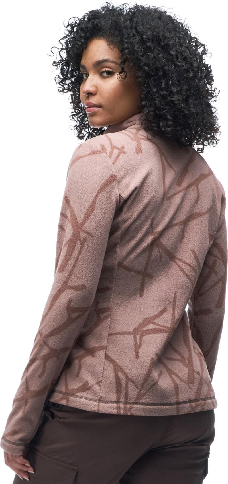 Comodo Fleece Full Zip - Womens - Sepia Rose Branch Print 3