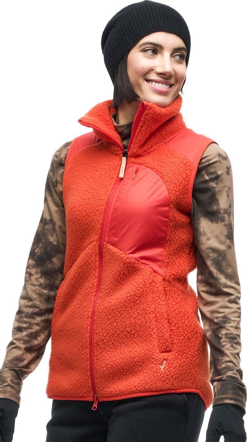 Cordero Full-Zip Sleeveless Vest - Womens - Fire 1