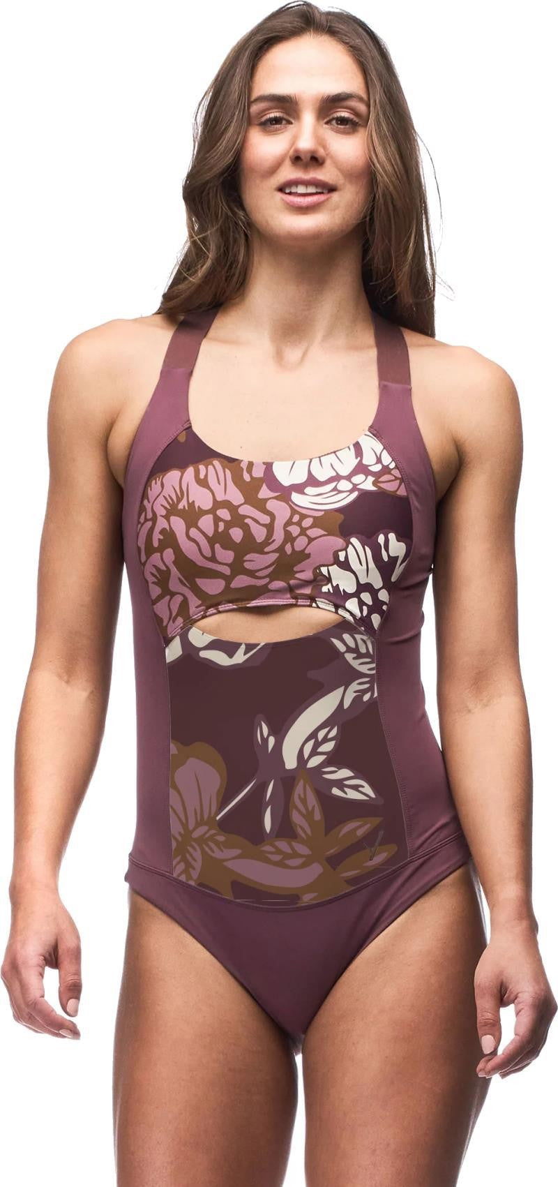 Delfino II Swim Suit - Womens - burgundy cb pe 1
