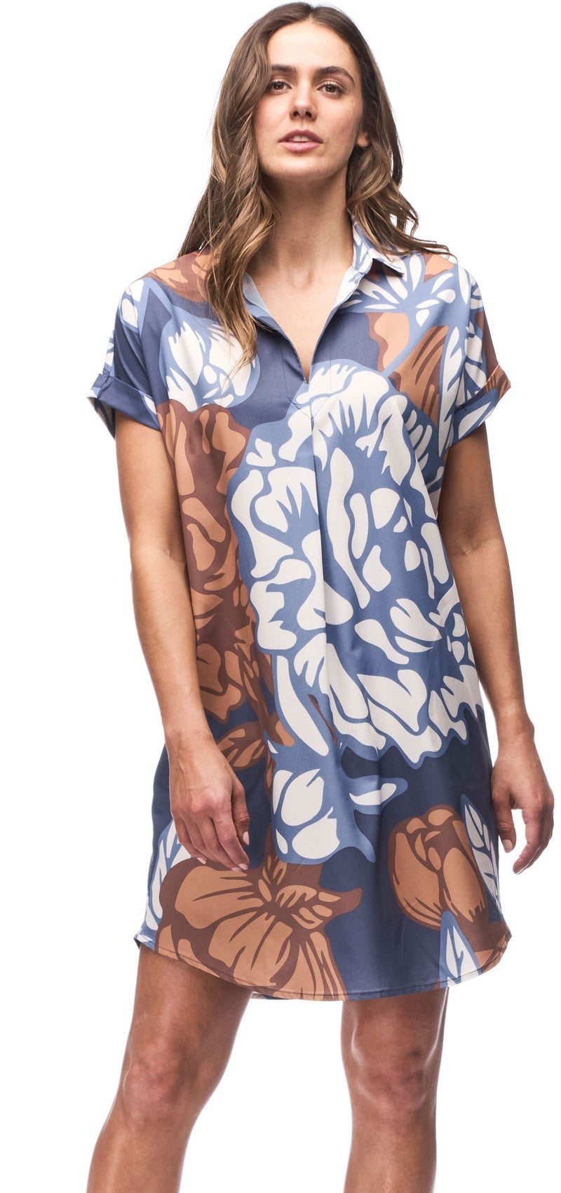 Frivol Dress - lagon piwonia print 1