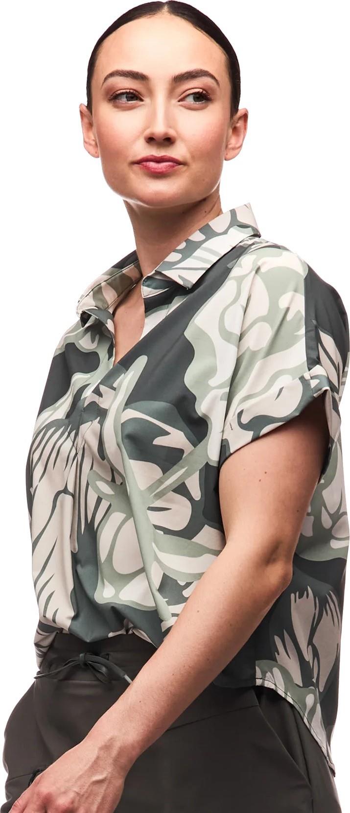 Frivol Shirt Top - Womens - nephrite piwonia print 1
