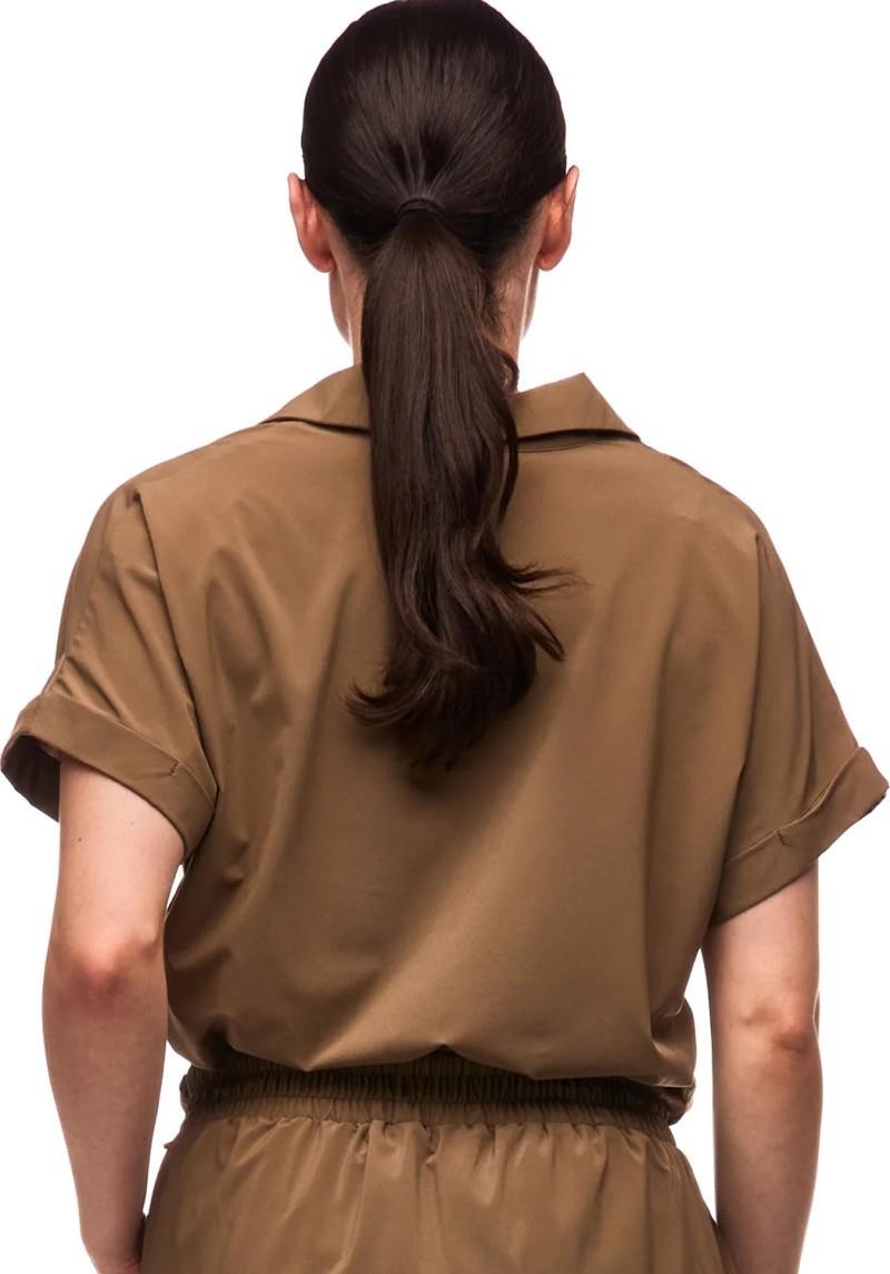 Frivol Shirt Top - Womens - umber 1