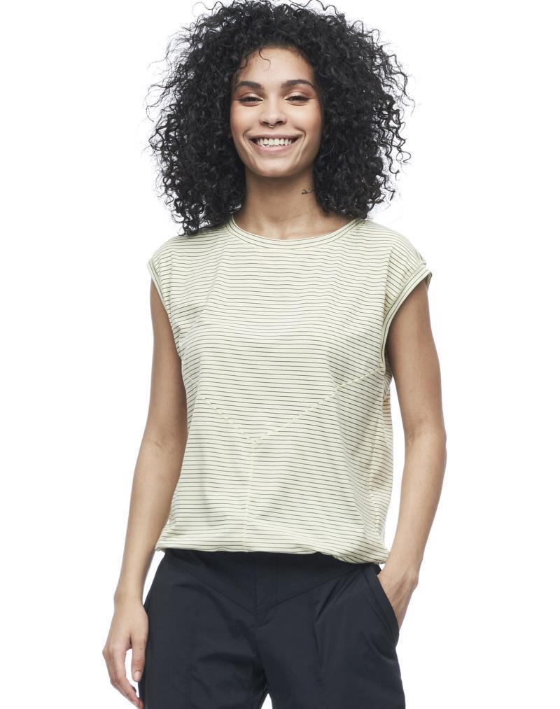 Goma Sleeveless Shirt - Womens - Angelica Dark Topaz Stripe 1