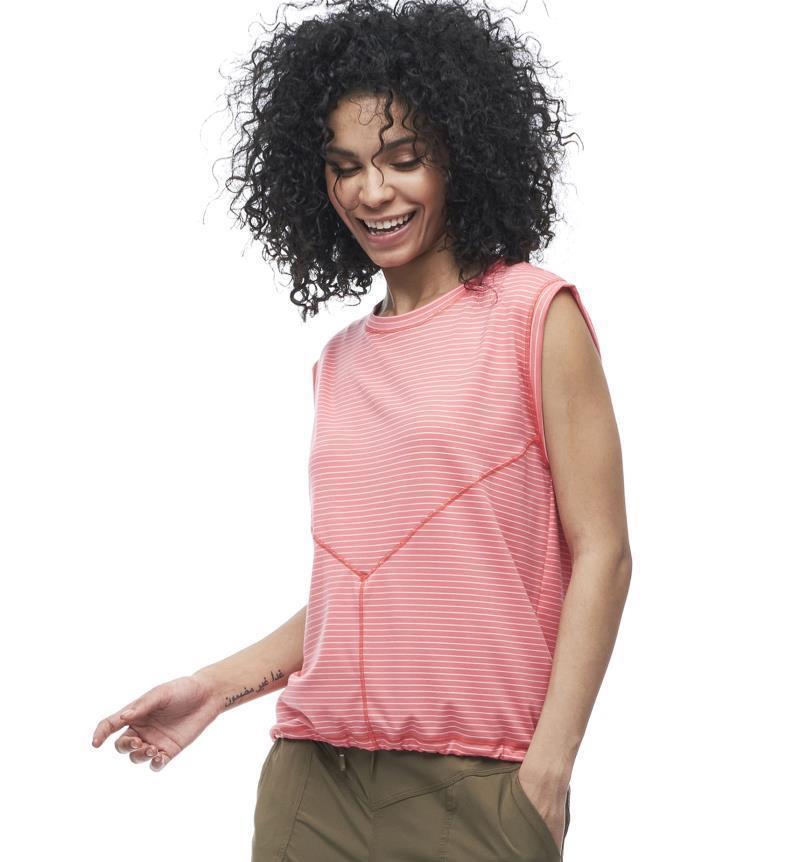 Goma Sleeveless Shirt - Womens - Pomelo Petunia Stripe 3