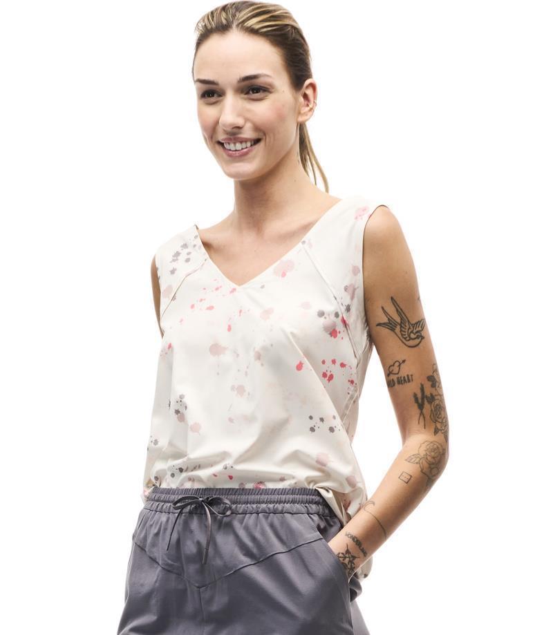 Halka II Tank - Womens - Oat Inksplash Print 2