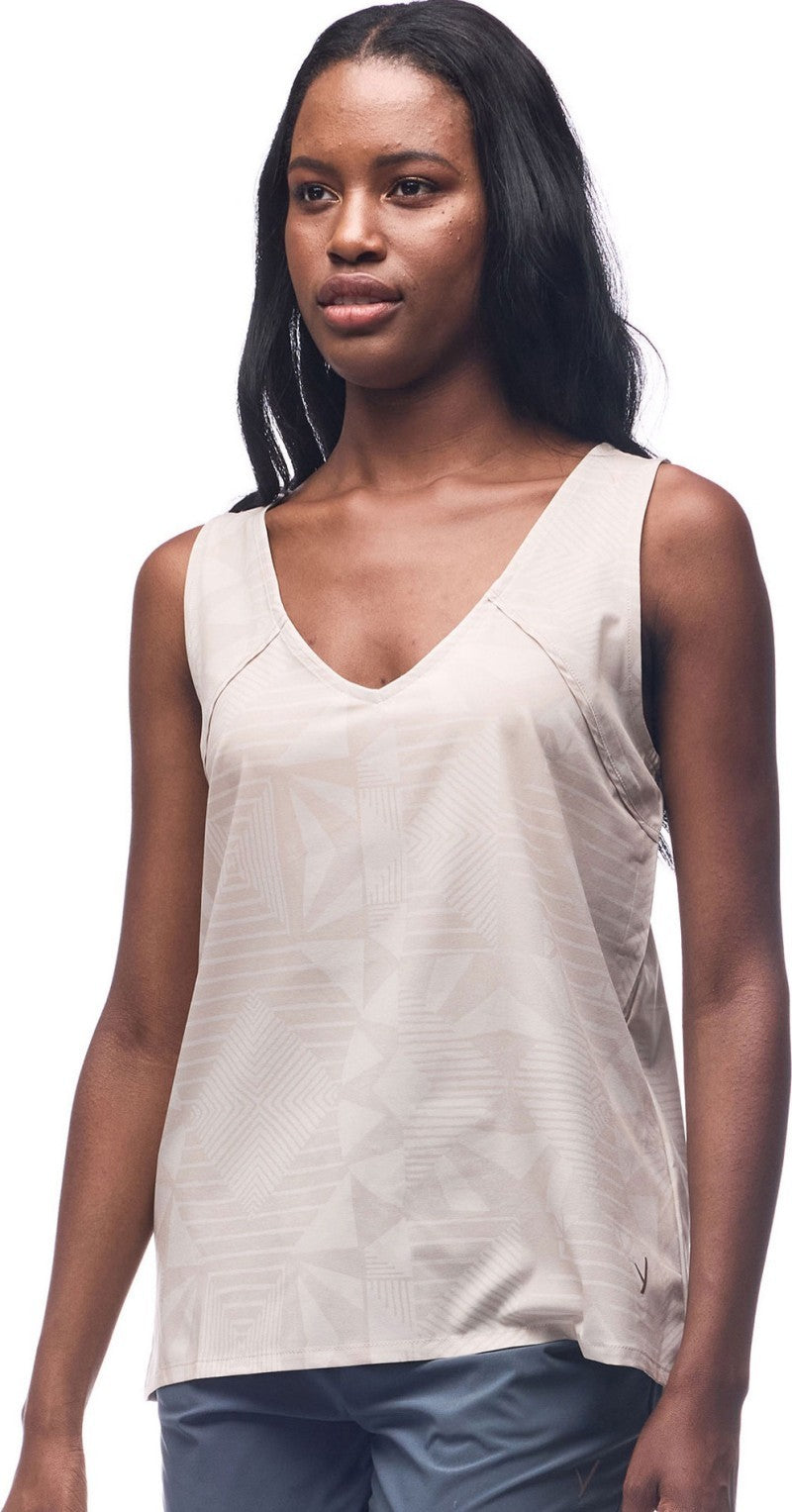 Halka II Tank - Womens - beach slate print 1