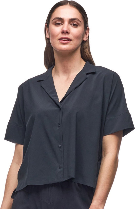 Havada SS Button Up - Womens - black 1
