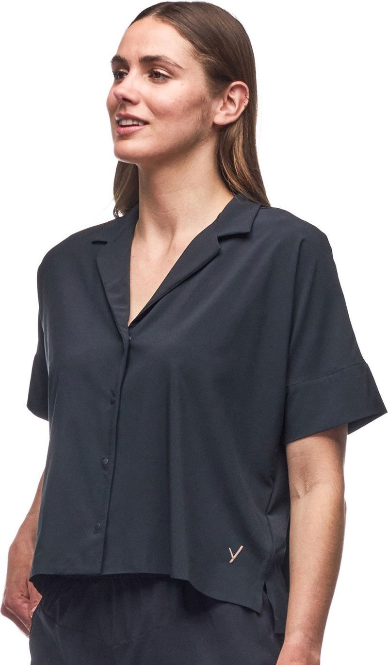 Havada SS Button Up - Womens - black 1