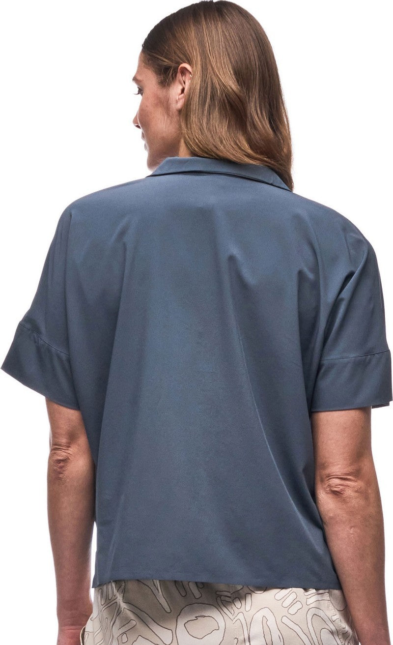 Havada SS Button Up - Womens - evening sky 1