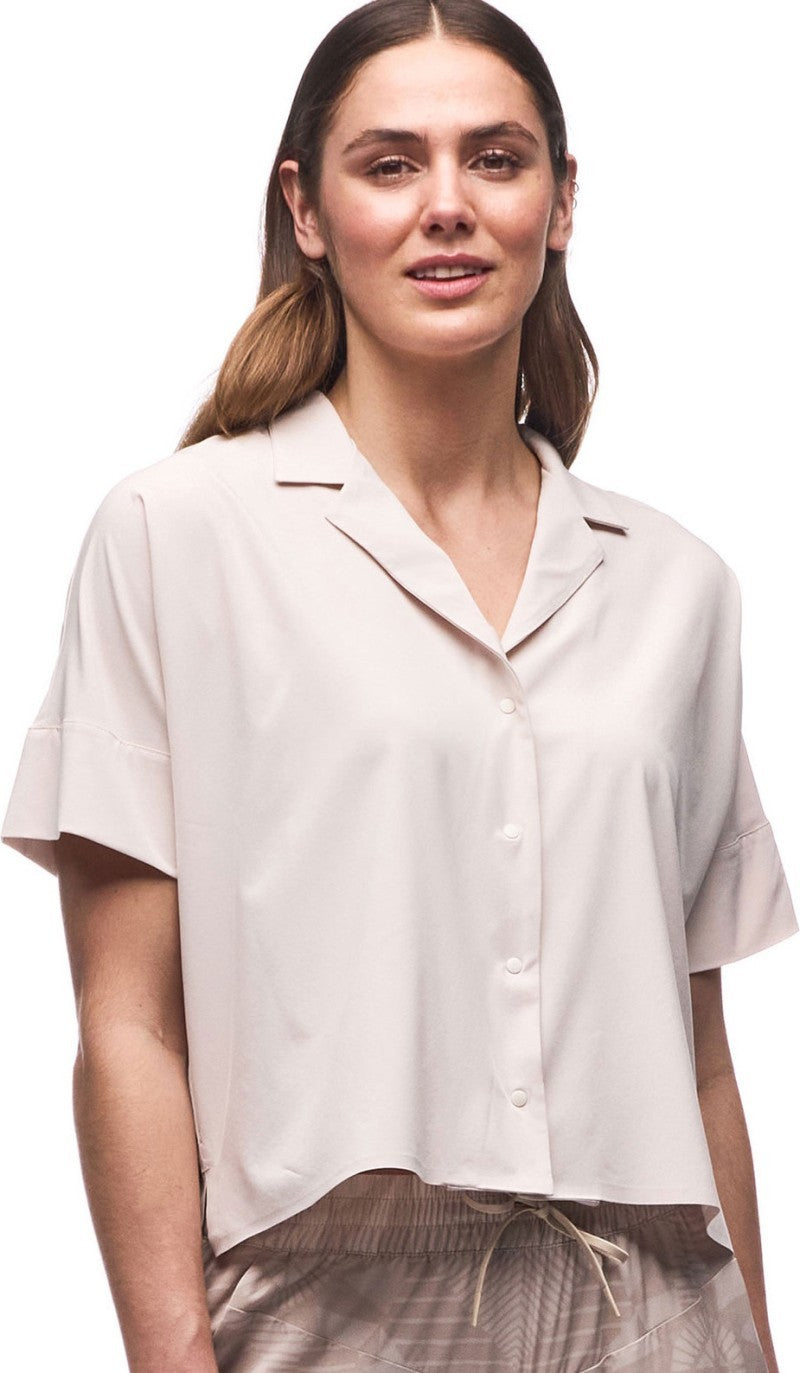 Havada SS Button Up - Womens - sea froth 1