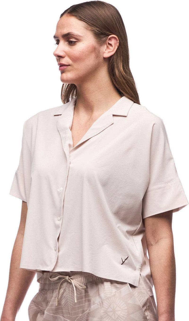 Havada SS Button Up - Womens - sea froth 1