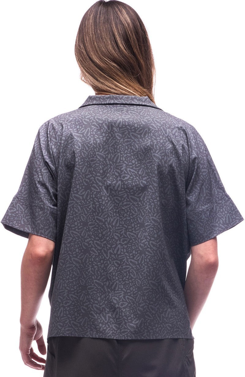 Havada SS Button Up - Womens - thyme foliage print 1