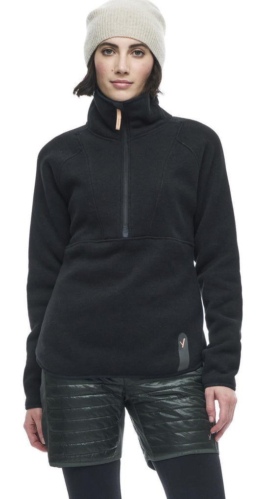 Hiti Half Zip Pullover - Womens - Black 1