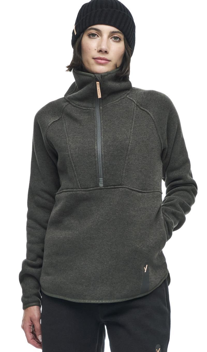 Hiti Half Zip Pullover - Womens - Muschio 5