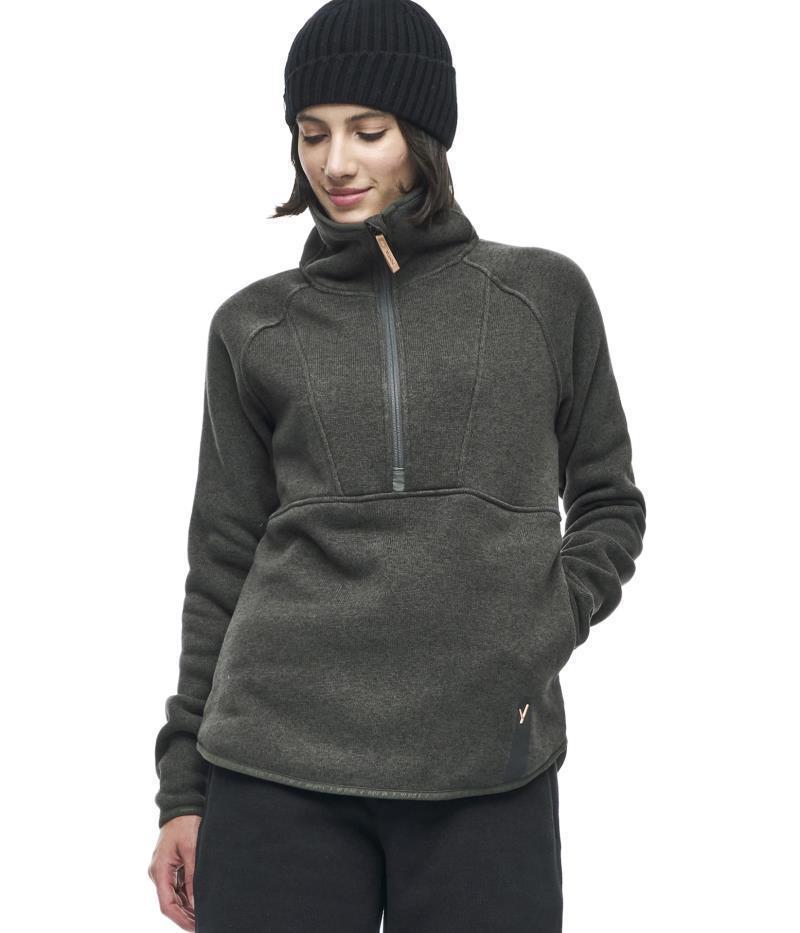 Hiti Half Zip Pullover - Womens - Muschio 6